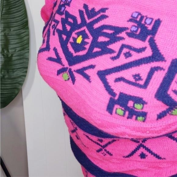 Vintage Gitano Tribal Abstract Knit Sweater - Picture 2 of 7